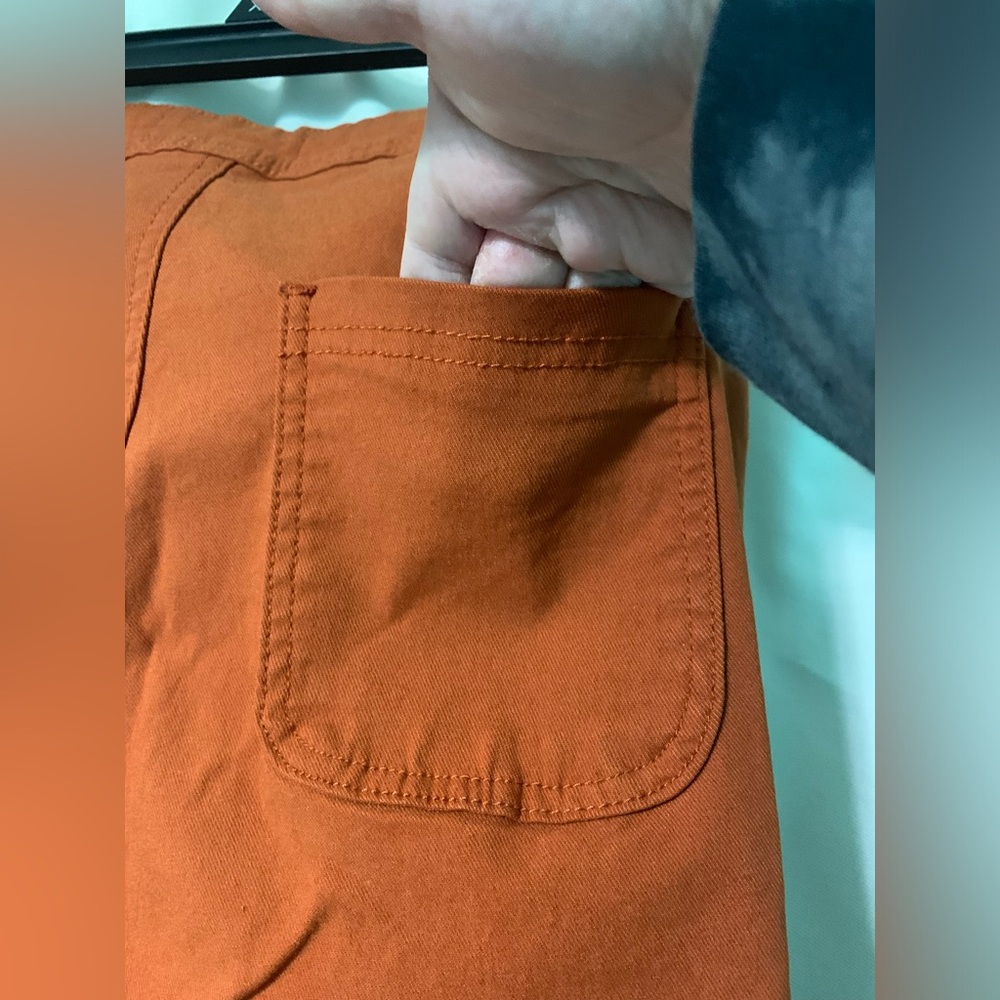 UNIQUE VINTAGE RUST SKINNY DISCO PANTS - Picture 3 of 5